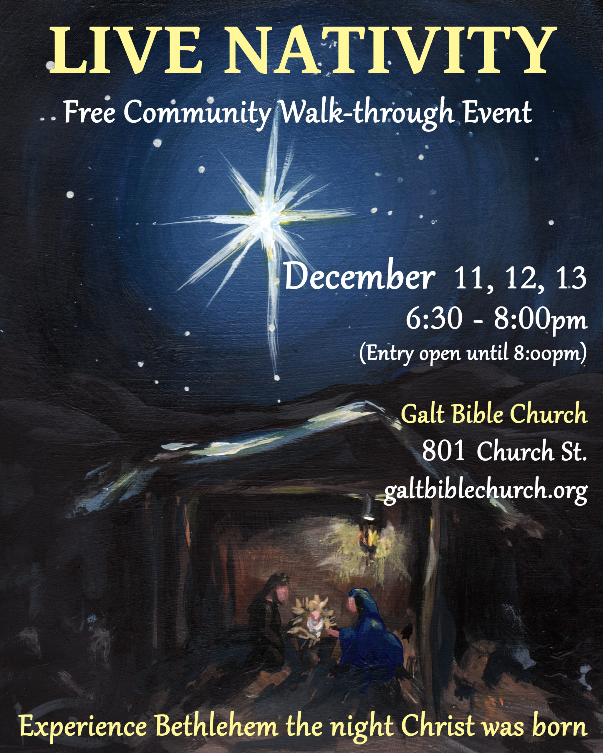 Live Nativity Info